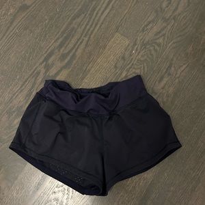Navy mesh lululemon shorts